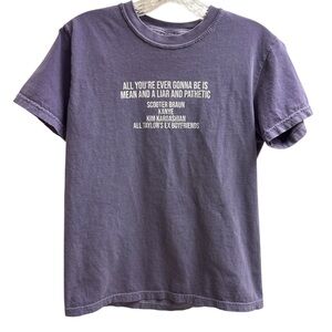 Taylor Swift’s Mean Inspired Small Purple Comfort Colors Tee